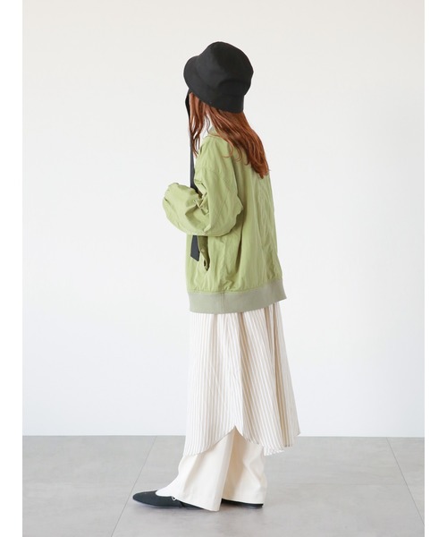 ehka sopo（エヘカソポ）の「リブブルゾン（ブルゾン・レディース・キナリ/カーキ/ベージュ・ﾌﾘ-）」の12枚目の写真