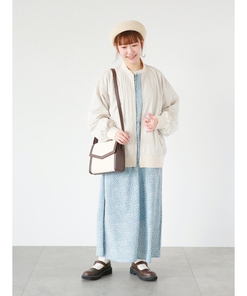 ehka sopo（エヘカソポ）の「リブブルゾン（ブルゾン・レディース・キナリ/カーキ/ベージュ・ﾌﾘ-）」の19枚目の写真