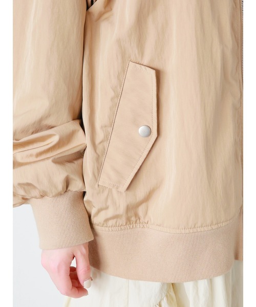 ehka sopo（エヘカソポ）の「リブブルゾン（ブルゾン・レディース・キナリ/カーキ/ベージュ・ﾌﾘ-）」の4枚目の写真