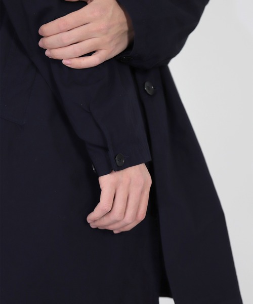 SPELLBOUND（スペルバウンド）の「[SPELLBOUND / スペルバウンド]　高密度ウェザー　ステンカラーコート（ステンカラーコート・メンズ・グリーン/ネイビー/ベージュ・2/3）」の12枚目の写真