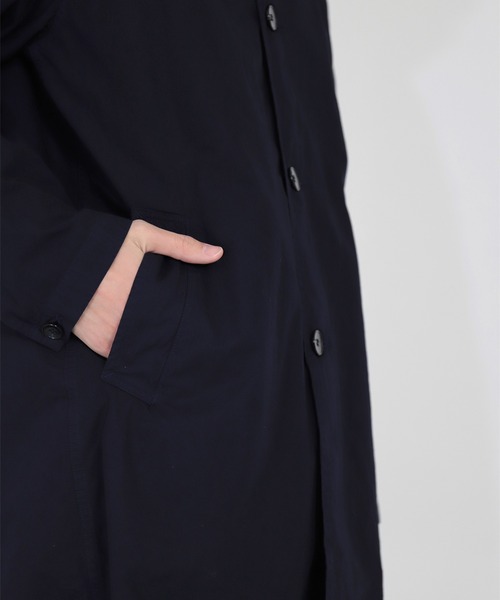 SPELLBOUND（スペルバウンド）の「[SPELLBOUND / スペルバウンド]　高密度ウェザー　ステンカラーコート（ステンカラーコート・メンズ・グリーン/ネイビー/ベージュ・2/3）」の19枚目の写真