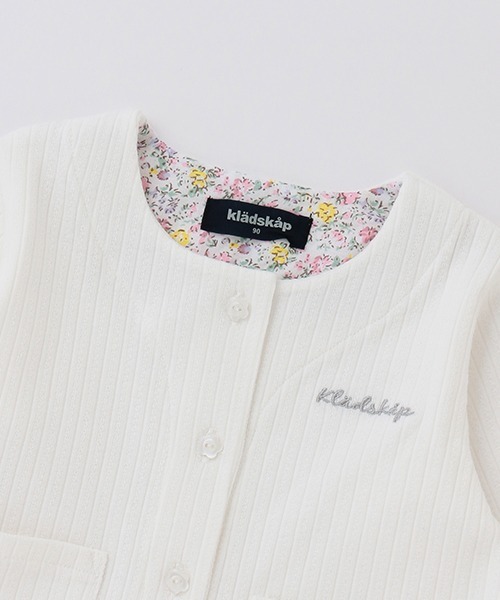 kladskap（クレードスコープ）の「ウサギ刺しゅう長袖カーディガン（カーディガン/ボレロ・キッズ・オフホワイト・80ｃｍ/90cm/120cm/100cm/110cm）」の4枚目の写真