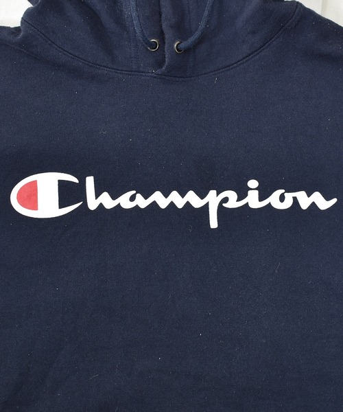 Champion（チャンピオン）の「【ヴィンテージ古着】Champion / チャンピオン ロゴ刺繍 スウェットパーカー（パーカー・メンズ・ネイビー・LARGE）」の7枚目の写真