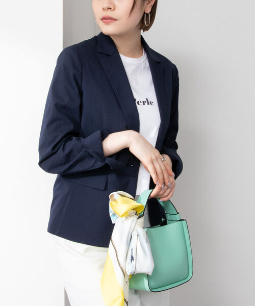 NOLLEY'S（ノーリーズ）の「ウォッシャブルサッカーテーラージャケット