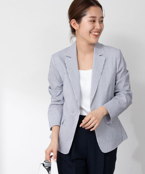 ノーリーズ/ウォッシャブルサッカーテーラージャケット NOLLEY'S（ノーリーズ）の「ウォッシャブルサッカーテーラージャケット