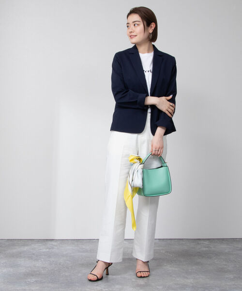 NOLLEY’S（ノーリーズ）の「ウォッシャブルサッカーテーラージャケット（テーラードジャケット・レディース・ホワイト/ネイビー/ホワイト系その他4・38/36）」の7枚目の写真