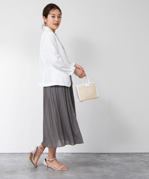 NOLLEY’S（ノーリーズ）の「ウォッシャブルサッカーテーラージャケット（テーラードジャケット・レディース・ホワイト/ネイビー/ホワイト系その他4・38/36）」の11枚目の写真