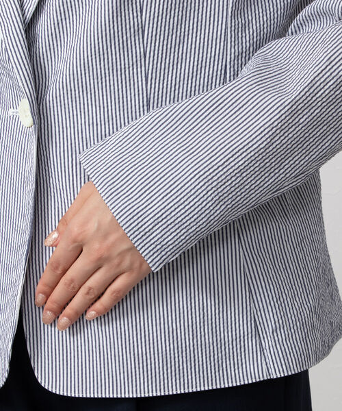 NOLLEY'S（ノーリーズ）の「ウォッシャブルサッカーテーラージャケット