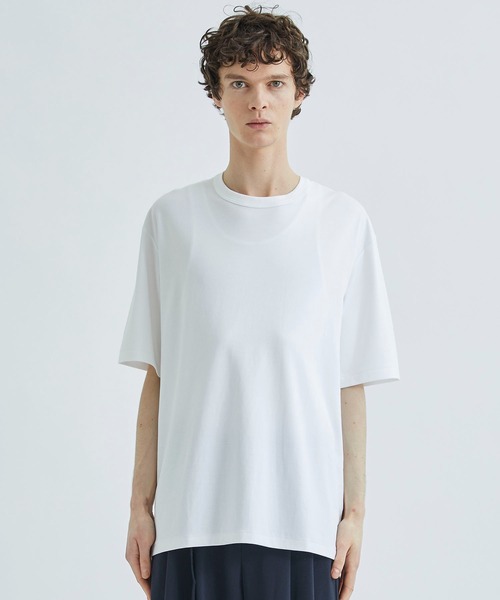 ATTACHMENT（アタッチメント）の「STUDIOUS別注 COTTON DOUBLE FACE S/S TEE（Tシャツ/カットソー・メンズ・ブラック/ライトブルー/ホワイト/ダークグレー・1/2/3）」の6枚目の写真