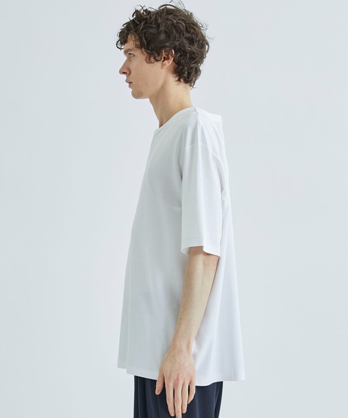 ATTACHMENT（アタッチメント）の「STUDIOUS別注 COTTON DOUBLE FACE S/S TEE（Tシャツ/カットソー・メンズ・ブラック/ライトブルー/ホワイト/ダークグレー・1/2/3）」の7枚目の写真
