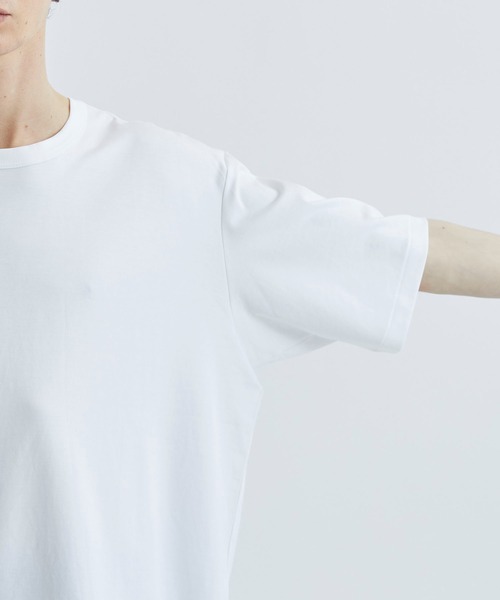 ATTACHMENT（アタッチメント）の「STUDIOUS別注 COTTON DOUBLE FACE S/S TEE（Tシャツ/カットソー・メンズ・ブラック/ライトブルー/ホワイト/ダークグレー・1/2/3）」の10枚目の写真