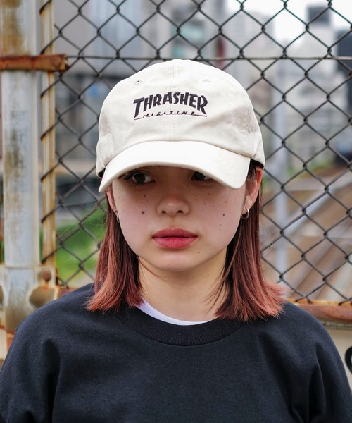 THRASHER（スラッシャー）の「MAG LOGO 6P CAP/スラッシャー帽子（キャップ・メンズ・ベージュ/ホワイト/ブラック/ブルー/カーキ/ブラウン・FREE）」の4枚目の写真
