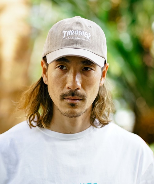 THRASHER（スラッシャー）の「MAG LOGO 6P CAP/スラッシャー帽子（キャップ・メンズ・ベージュ/ホワイト/ブラック/ブルー/カーキ/ブラウン・FREE）」の3枚目の写真
