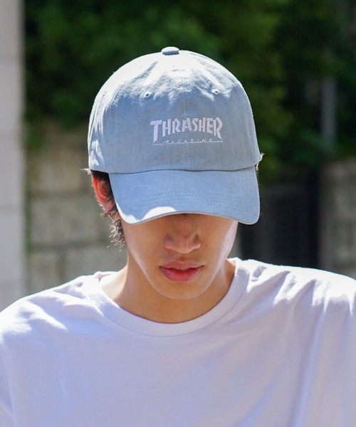 THRASHER（スラッシャー）の「MAG LOGO 6P CAP/スラッシャー帽子（キャップ・メンズ・ベージュ/ホワイト/ブラック/ブルー/カーキ/ブラウン・FREE）」の6枚目の写真