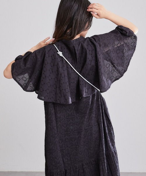 CIAOPANIC TYPY(チャオパニックティピー)の「【india】コットンレースジャガードケープワンピース(ワンピース・レディース・オフホワイト/ブラック/ピンク・ONE SIZE)」の20枚目の写真