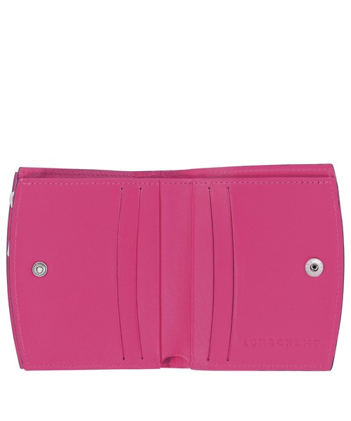 LONGCHAMP（ロンシャン）の「Roseau Croco コンパクトウォレット（財布・レディース・ピンク・FREE）」の3枚目の写真