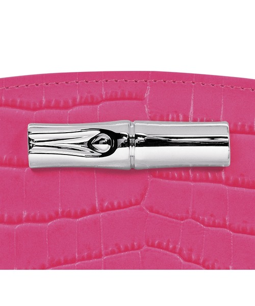 LONGCHAMP（ロンシャン）の「Roseau Croco コンパクトウォレット（財布・レディース・ピンク・FREE）」の2枚目の写真