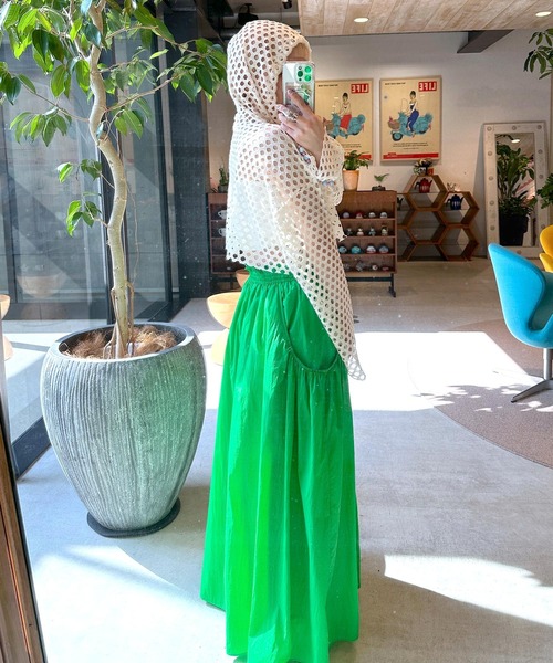 Alley by w closet（アリーバイダブルクローゼット）の「【Alley】おっきめ穴メッシュフードプルオーバー（パーカー・レディース・オフホワイト/ブラック・FREE）」の15枚目の写真