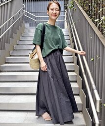 Spick & Span リネンブレンドイージーフレアスカート Spick & Span リネンブレンドイージーフレアスカート Spick