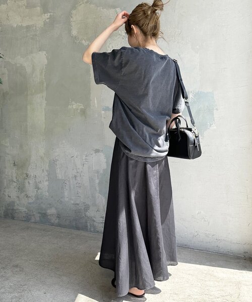 Spick & Span リネンブレンドイージーフレアスカート PE/LIイージーフレアスカート（ロング・マキシ丈スカート