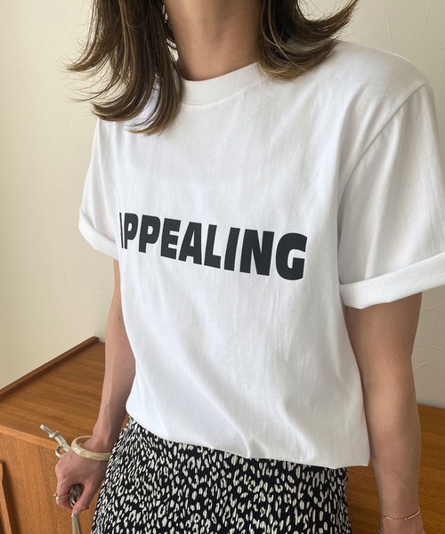 reca(レカ)の「アソートロゴプリントTシャツ(Tシャツ/カットソー・レディース・ホワイト×グリーン/ホワイト×レッド/ホワイト系1/ホワイト×ネイビー/ホワイト系2・FREE)」の5枚目の写真