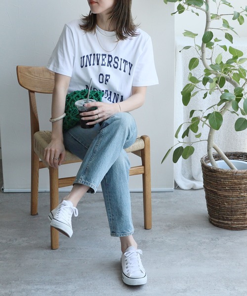 reca(レカ)の「アソートロゴプリントTシャツ(Tシャツ/カットソー・レディース・ホワイト×グリーン/ホワイト×レッド/ホワイト系1/ホワイト×ネイビー/ホワイト系2・FREE)」の11枚目の写真