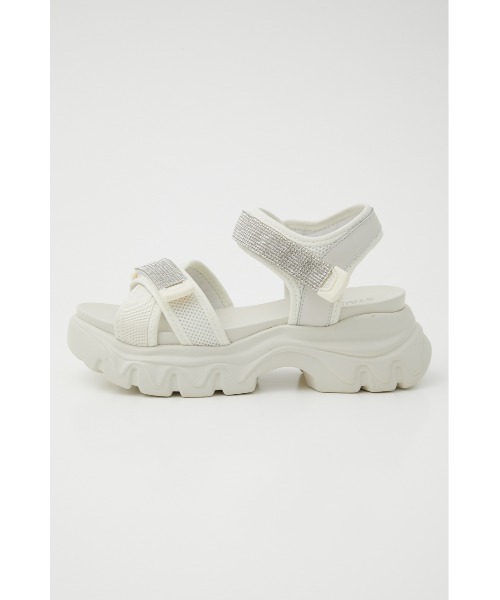 STACCATO（スタッカート）の「ミラーボリュームサンダル（サンダル・レディース・ブラック/ホワイト・23cm/23.5cm/24.5cm/24cm/22.5cm/22cm）」の2枚目の写真