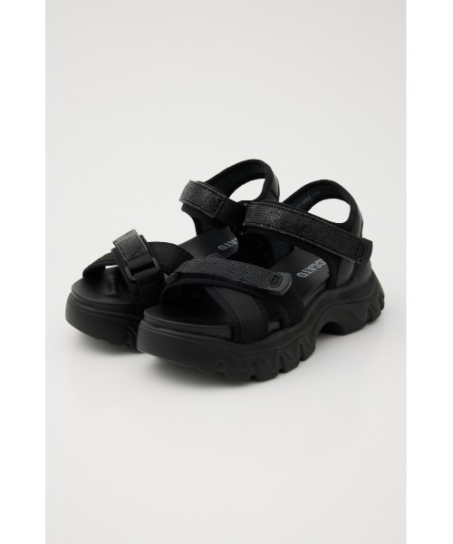 STACCATO（スタッカート）の「ミラーボリュームサンダル（サンダル・レディース・ブラック/ホワイト・23cm/23.5cm/24.5cm/24cm/22.5cm/22cm）」の5枚目の写真