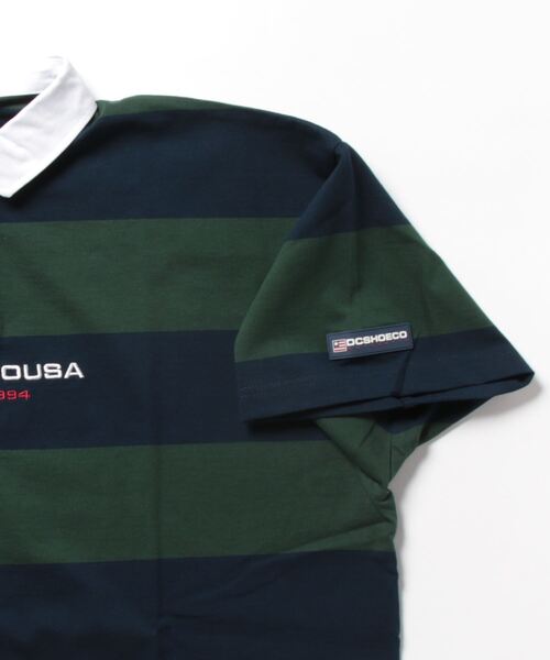 DC SHOES（ディーシーシューズ）の「23 BORDER POLO SS/DCボーダーポロシャツ（ポロシャツ・メンズ・ブルー/ブラック×ホワイト/グリーン・MEDIUM/LARGE/X-LARGE）」の9枚目の写真