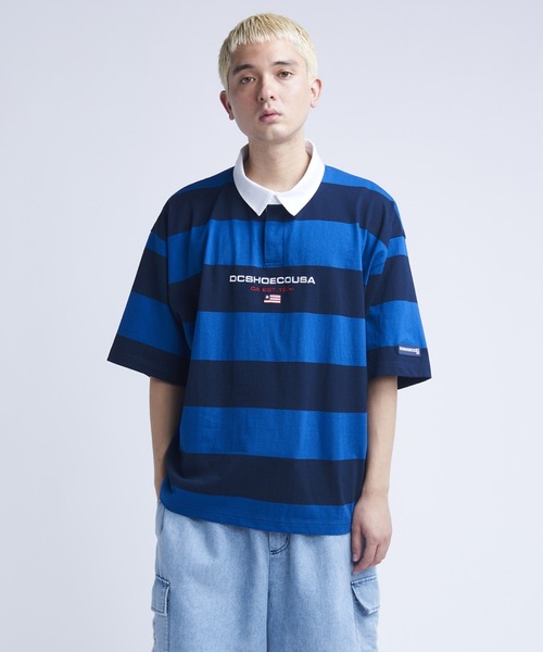 DC SHOES（ディーシーシューズ）の「23 BORDER POLO SS/DCボーダーポロシャツ（ポロシャツ・メンズ・ブルー/ブラック×ホワイト/グリーン・MEDIUM/LARGE/X-LARGE）」の3枚目の写真