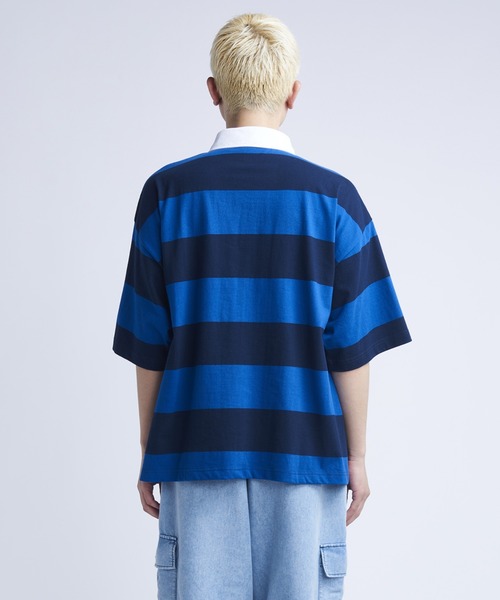 DC SHOES（ディーシーシューズ）の「23 BORDER POLO SS/DCボーダーポロシャツ（ポロシャツ・メンズ・ブルー/ブラック×ホワイト/グリーン・MEDIUM/LARGE/X-LARGE）」の10枚目の写真