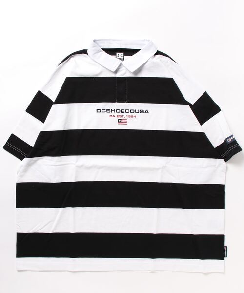 DC SHOES（ディーシーシューズ）の「23 BORDER POLO SS/DCボーダーポロシャツ（ポロシャツ・メンズ・ブルー/ブラック×ホワイト/グリーン・MEDIUM/LARGE/X-LARGE）」の5枚目の写真