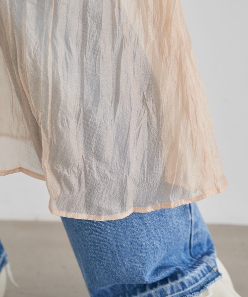 Kastane(カスタネ)の「【新色追加/SET ITEM】シアーシャーリングワンピースSET(ワンピース・レディース・アイボリー/ピンクベージュ/ブラック/グリーン・FREE)」の17枚目の写真