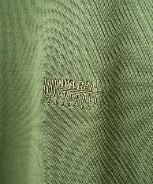 UNIVERSAL OVERALL（ユニバーサルオーバーオール）の「[UNIVERSAL OVERALL/ユニバーサルオーバーオール] 別注 異素材切り替え ロングワンピース（ワンピース・レディース・ブラック/ネイビー/グリーン・F）」の6枚目の写真