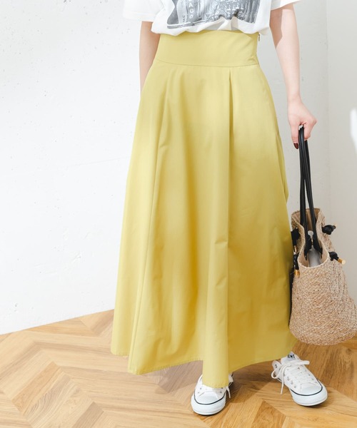 F by ROSSO（エフバイロッソ）の「F by ROSSO　撥水ハイウエストフレアスカート（スカート・レディース・ブルー系その他/イエロー/ブラック・36/38）」の4枚目の写真