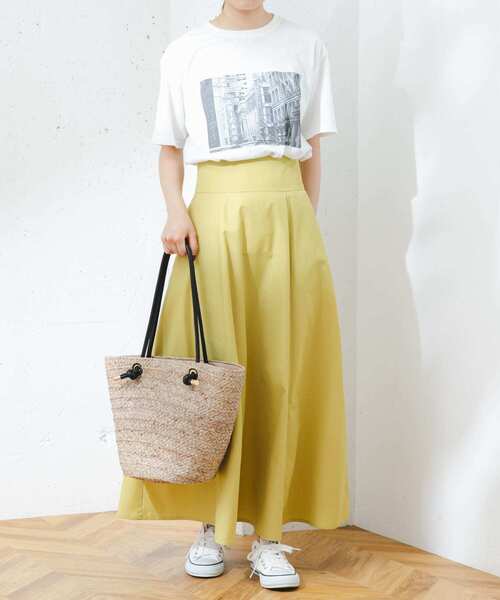 F by ROSSO（エフバイロッソ）の「F by ROSSO　撥水ハイウエストフレアスカート（スカート・レディース・ブルー系その他/イエロー/ブラック・36/38）」の7枚目の写真