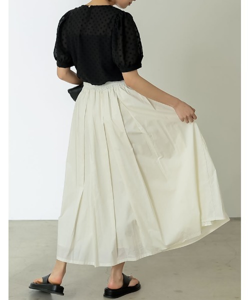 Re:EDIT（リエディ）の「選べるドット柄パフスリーブシアーブラウス（シャツ/ブラウス・レディース・ブラック/ホワイト/ホワイト系その他/ブラック系その他・MEDIUM/LARGE）」の20枚目の写真