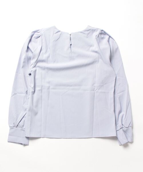almo(アルモ)の「ギャザーボリューム袖ブラウス(BEY)(シャツ/ブラウス・レディース・ホワイト/ブルー・MEDIUM/LARGE/SMALL)」の14枚目の写真