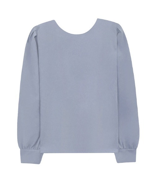 almo(アルモ)の「ギャザーボリューム袖ブラウス(BEY)(シャツ/ブラウス・レディース・ホワイト/ブルー・MEDIUM/LARGE/SMALL)」の12枚目の写真