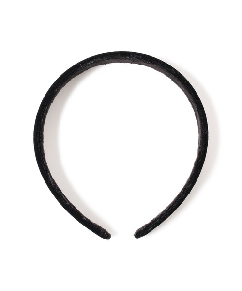 BEAMS BOY（ビームスボーイ）の「BEAMS BOY / ベロア ワイド カチューシャ（カチューシャ・レディース・ブラック/チャコールグレー・ONE SIZE）」の2枚目の写真