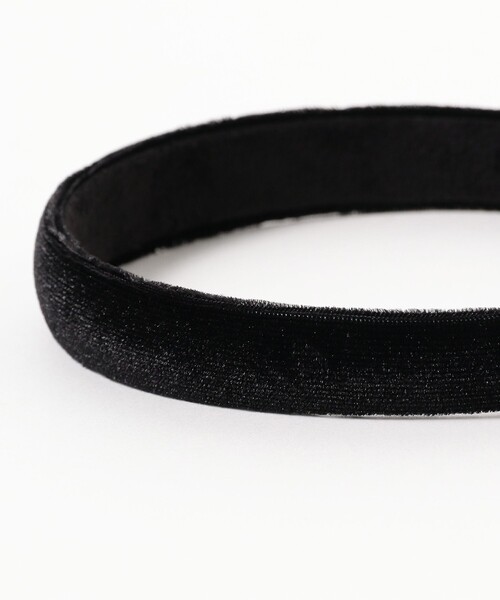 BEAMS BOY（ビームスボーイ）の「BEAMS BOY / ベロア ワイド カチューシャ（カチューシャ・レディース・ブラック/チャコールグレー・ONE SIZE）」の6枚目の写真