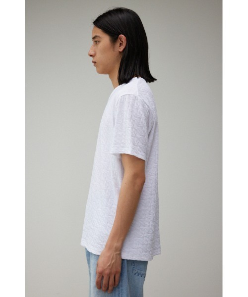 AZUL by moussy(アズールバイマウジー)の「MONOGRAM JACQUARD TOPS/モノグラムジャガードトップス(Tシャツ/カットソー・メンズ・ホワイト/ブラック/ライトカーキ・SMALL/MEDIUM/LARGE)」の8枚目の写真
