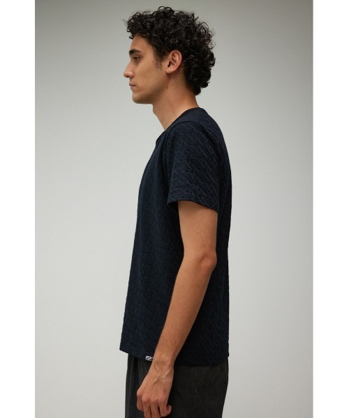 AZUL by moussy(アズールバイマウジー)の「MONOGRAM JACQUARD TOPS/モノグラムジャガードトップス(Tシャツ/カットソー・メンズ・ホワイト/ブラック/ライトカーキ・SMALL/MEDIUM/LARGE)」の17枚目の写真