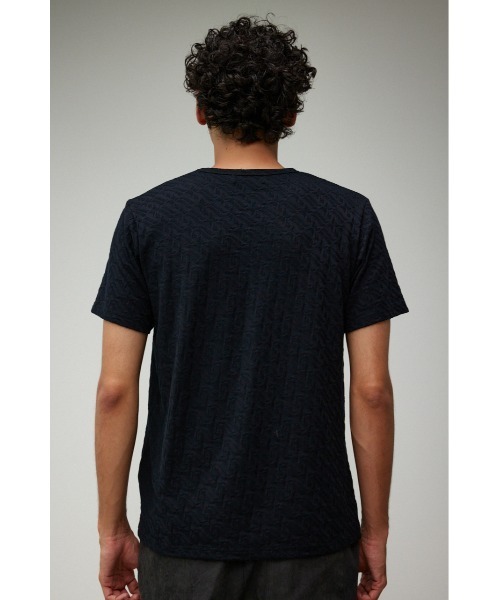 AZUL by moussy(アズールバイマウジー)の「MONOGRAM JACQUARD TOPS/モノグラムジャガードトップス(Tシャツ/カットソー・メンズ・ホワイト/ブラック/ライトカーキ・SMALL/MEDIUM/LARGE)」の18枚目の写真