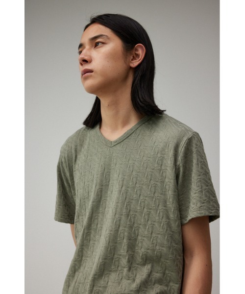 AZUL by moussy(アズールバイマウジー)の「MONOGRAM JACQUARD TOPS/モノグラムジャガードトップス(Tシャツ/カットソー・メンズ・ホワイト/ブラック/ライトカーキ・SMALL/MEDIUM/LARGE)」の22枚目の写真