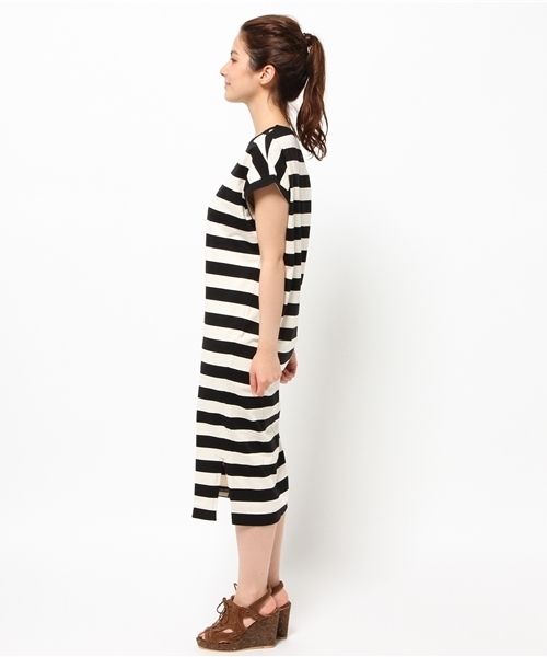 Chico(チコ)の「ボーダーマキシOP(ワンピース・レディース・ブラック/オリーブ/グレー・FREE)」の6枚目の写真