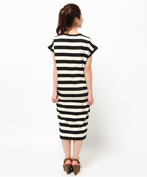 Chico(チコ)の「ボーダーマキシOP(ワンピース・レディース・ブラック/オリーブ/グレー・FREE)」の7枚目の写真