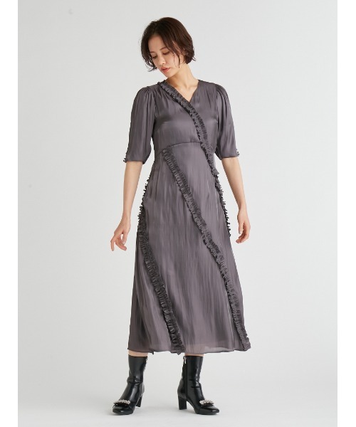 CELFORD（セルフォード）の「割線フリルワンピース（ワンピース