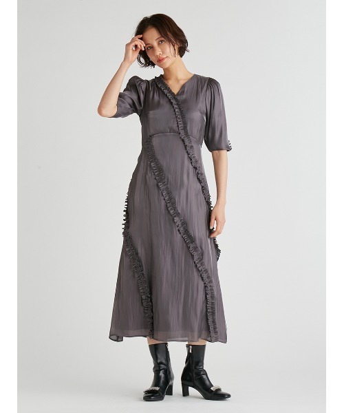 CELFORD セルフォード　ワンピース　フリル CELFORD（セルフォード）の「フリルAラインニットワンピース