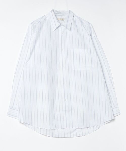 FREAK'S STORE（フリークスストア）の「限定展開 Relax Fit リラックスフィット レギュラーカラーシャツ/ストライプ（シャツ/ブラウス・メンズ・ブラック/オリーブ/サックスブルー/ベージュ/チャコールグレー/ホワイト/その他13/オフホワイト・SMALL/MEDIUM/LARGE）」の3枚目の写真